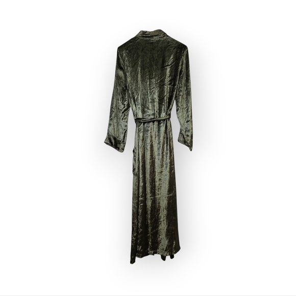 April Cornell Crushed Velvet Embroidered Floral Robe Medium Women’s - Picture 6 of 9